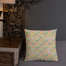 Pillow in pastels.