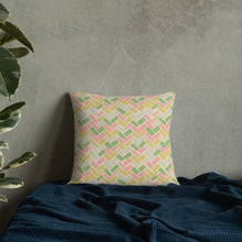 Pillow in pastels.