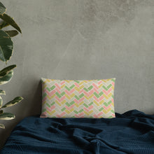 Pillow in pastels.