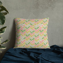 Pillow in pastels.