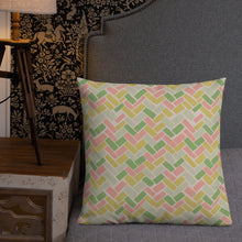 Pillow in pastels.