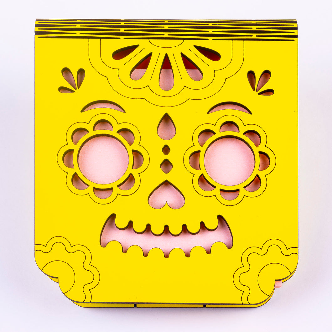 Porta post it Calaveras Amarillo