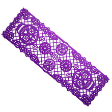 Camino para mesa, diseño inspiración del papel Picado Morado