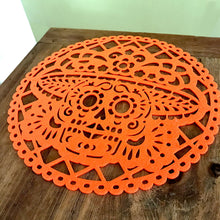 Centro de mesa color naranja de Catrina