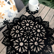 Manteles Individuales negros Talavera en set de 6 pzas